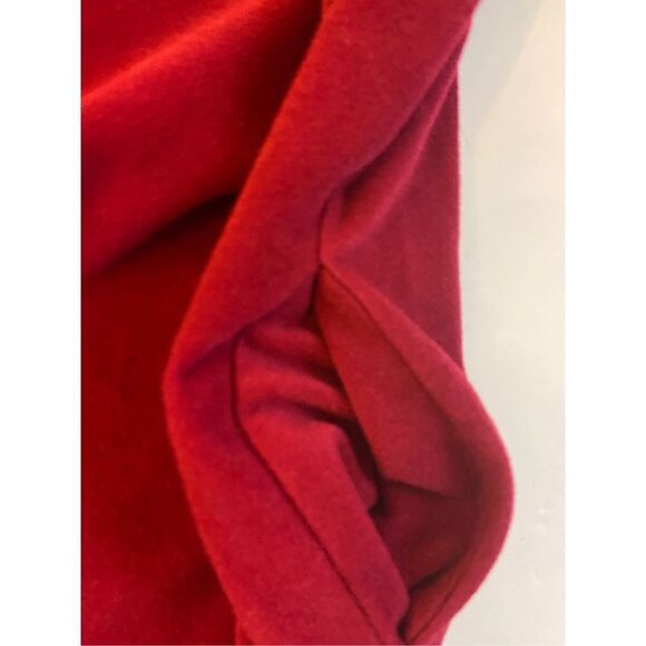 Vanity Fair outlet maxi robe vtg USA snap buttons small S deep red Dacron Poly - Picture 5 of 8